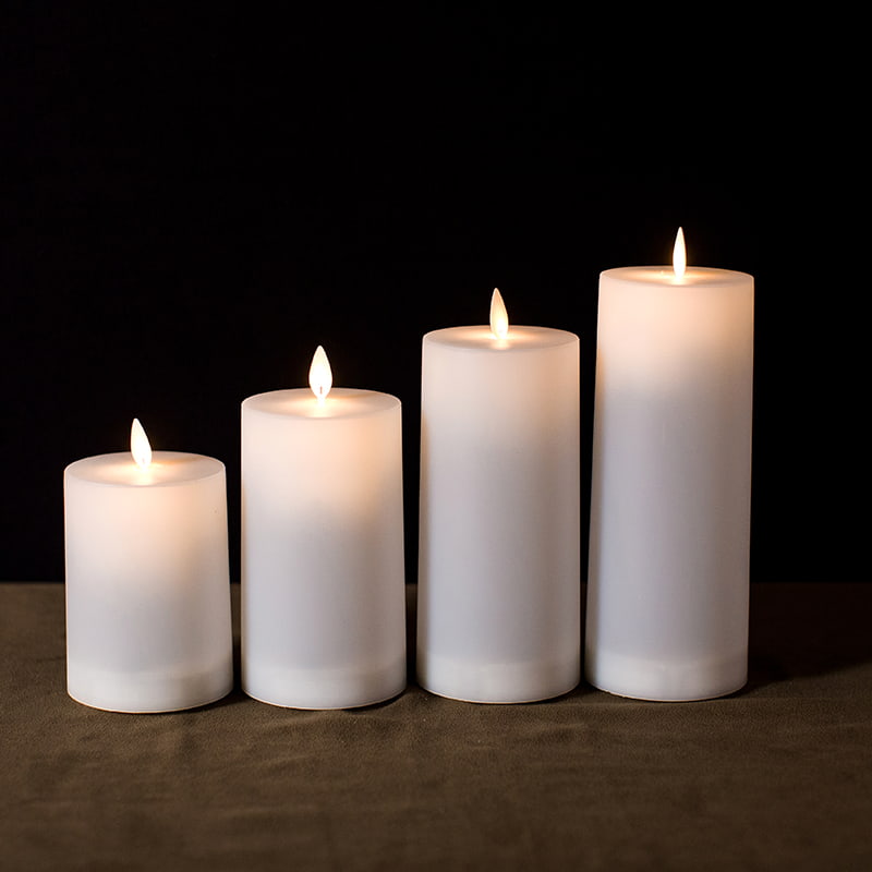 Conjunto de 4 velas LED solares brancas