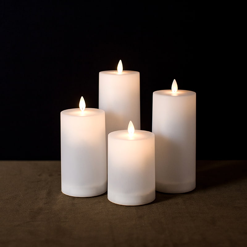 Conjunto de 4 velas LED solares brancas