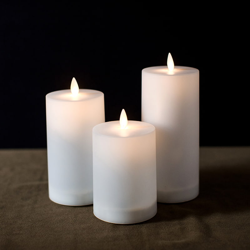Conjunto de 4 velas LED solares brancas