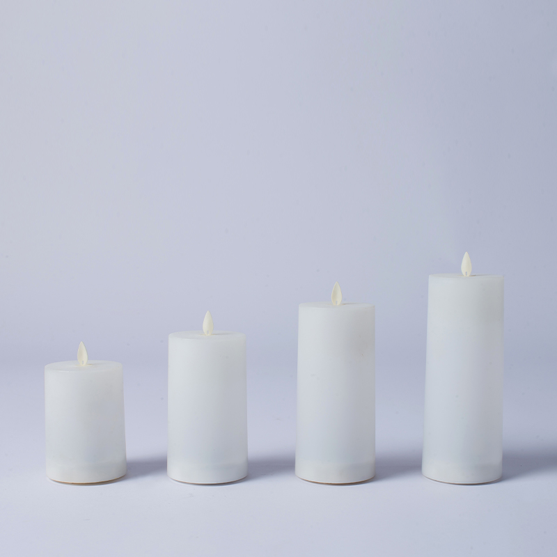Conjunto de 4 velas LED solares brancas