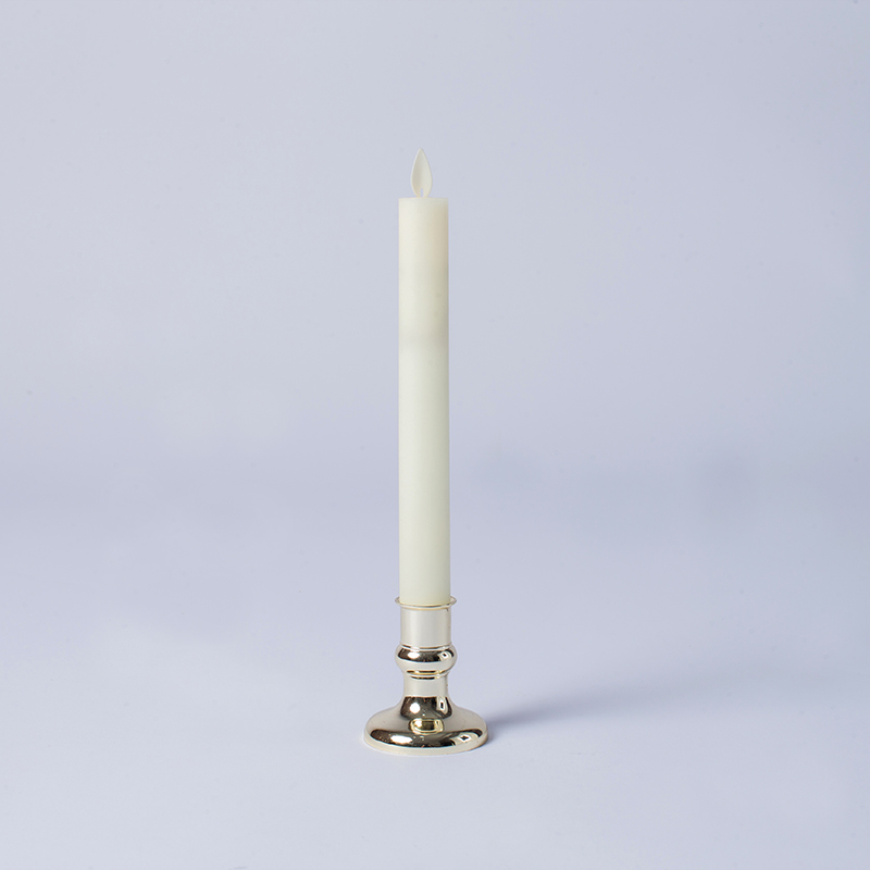 Velas cônicas cintilantes sem chama marfim