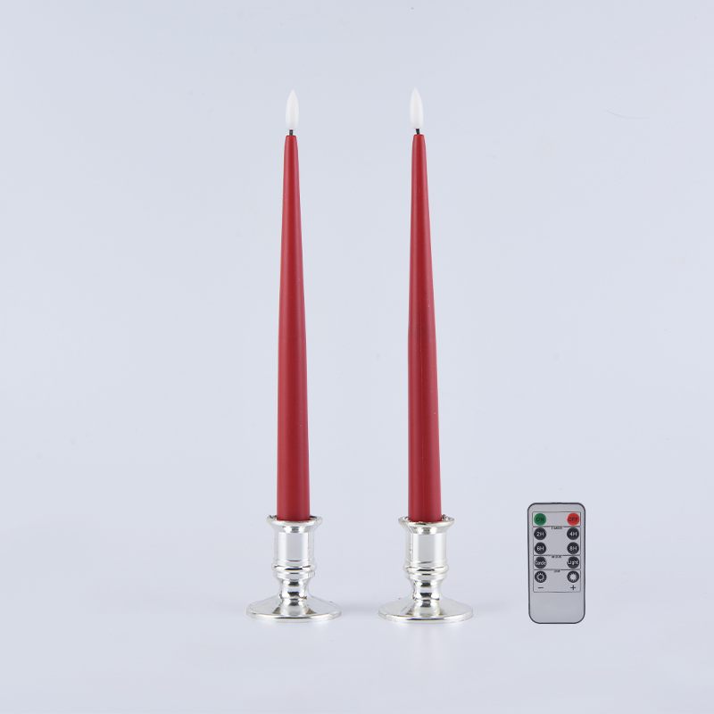 Conjunto de 2 velas cônicas sem chama com controle remoto