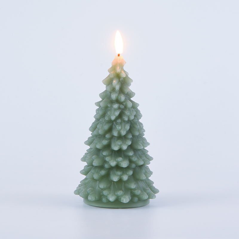 Vela verde alimentada por bateria para árvore de Natal