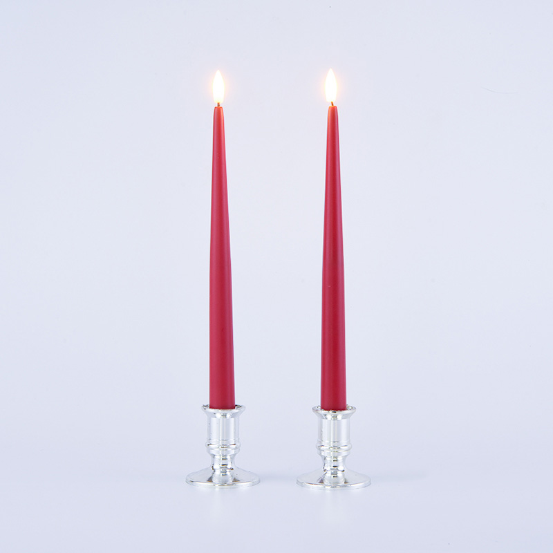 Conjunto de 2 velas cônicas sem chama com controle remoto